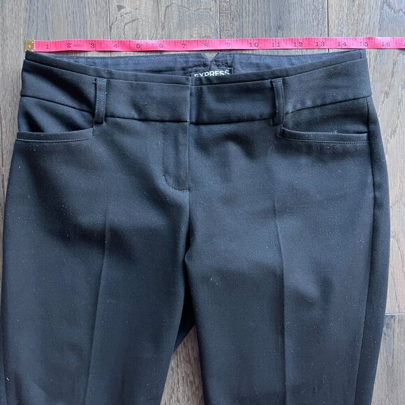 Express Columnist Black Dress Pants Size 0 Short Slim Fit Work Career - Picture 4 of 5